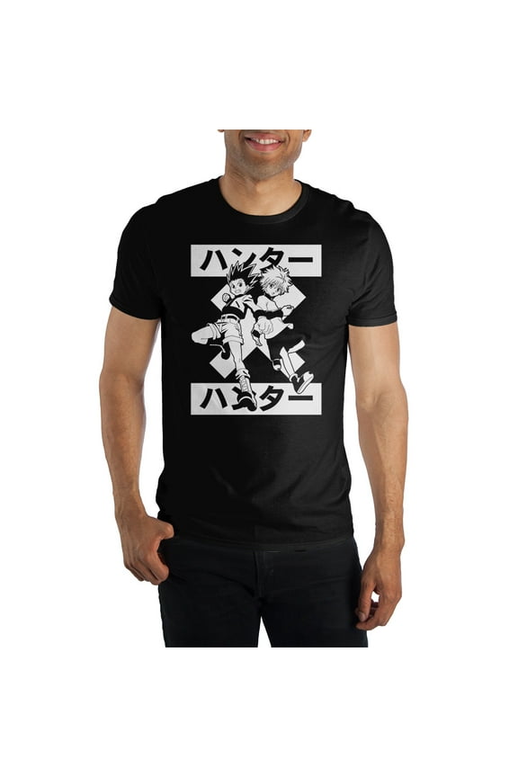 HxH Hunter x Hunter Men's Black Tee T-Shirt Shirt-Small