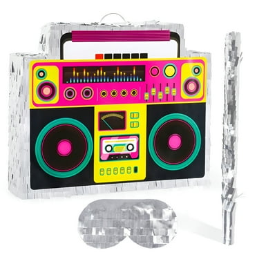 Hxezoc Boombox with Stick and Hanging Loop Pinata