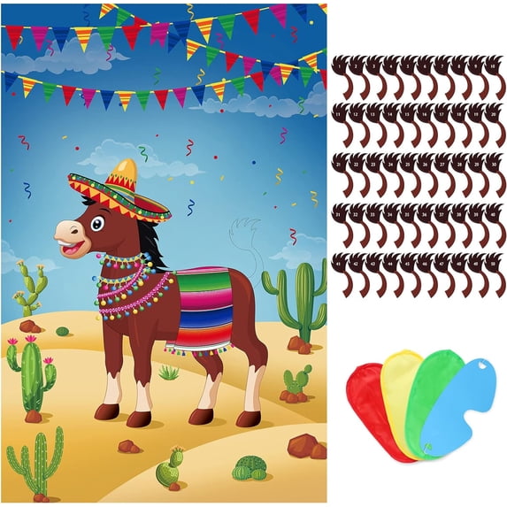 Hxezoc Pin The Tail On The Donkey Party Game 29" x 19" Poster