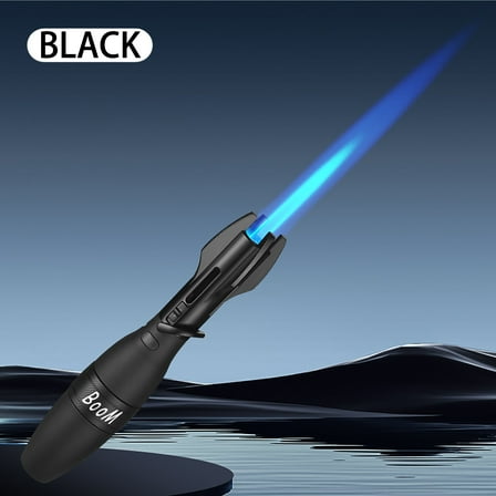 Hxlamzoo 1 Pc Butane Torch Lighter Multi-Functional with Bottle Opener High Flame for Camping BBQ Cigar Lighting Portable Metal Lighter for Outdoor Activities Indoor Use Home Supplies