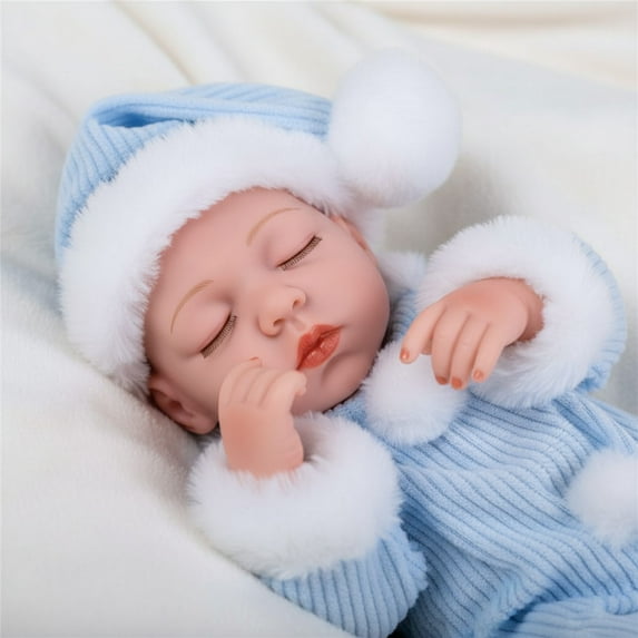 Hxlamzoo 12-inch Realistic Reborn Baby Doll with Lifelike Features for Home Decor Nursery Room Collectors Role Play Emotional Comfort