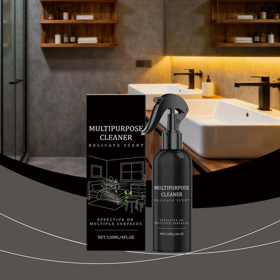 Hxlamzoo 120ml Multi-Purpose Home Cleaner Spray - Fast-Acting Citrus Formula, Daily Stain and Limescale Remover for Countertops, Walls, Tiles, Kitchen and Bathroom Surfaces, Odor Neutralizing