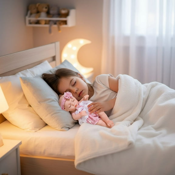 Hxlamzoo 12in Realistic Reborn Baby Doll Soft Vinyl Collectible Figurine for Home Display Adult Soothing Decoration Nursery Bedroom Decor