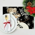 thumbnail image 1 of Hxlamzoo 12x18 Inch Snowman Christmas Polyester Placemats - Wrinkle-Resistant, Machine Washable Holiday Table Mats with Festive Design for Party, Kitchen, Dining Room, Indoor and Outdoor Decorations, 1 of 6