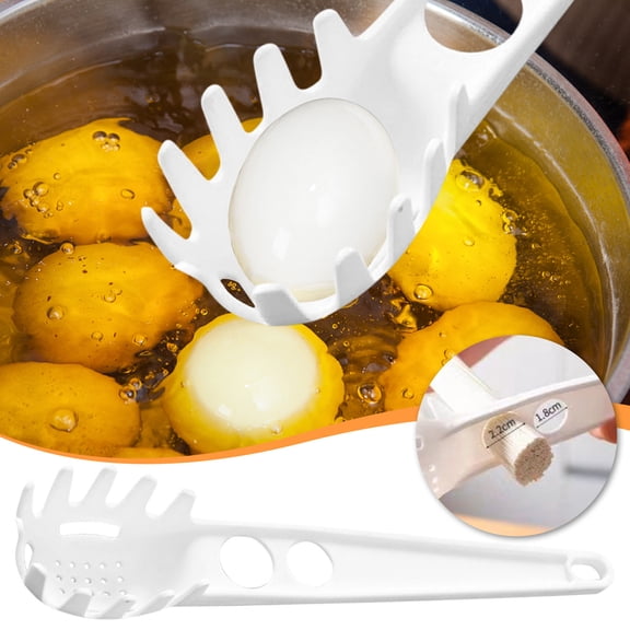 Hxlamzoo 1PCS Multipurpose Pasta Scoop Colander,Egg Yolk Separation Scoop Egg White Separator Plastic Filter Drain Spoon for Kitchen