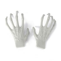Hxlamzoo 2024 Halloween Supplies 1 Pair Halloween Skeleton Hands Plastic Hand, Skull Claw Skeleton Model Scary Hands For Halloween Decoration Horror Prank Cosplay Party Haunted House Terro
