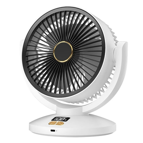 Hxlamzoo 2025 Desktop Air Circulation Fan - Portable, Quiet & Durable for Bedroom, Office | Warm White/Whitegold Options | Ideal Gift