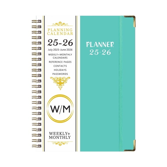 Hxlamzoo Academic Planner 2025-2026 (Jul-Jun) | Weekly Monthly Organizer with Tabs | 6.2x8.5" Hardcover for Students & Professionals