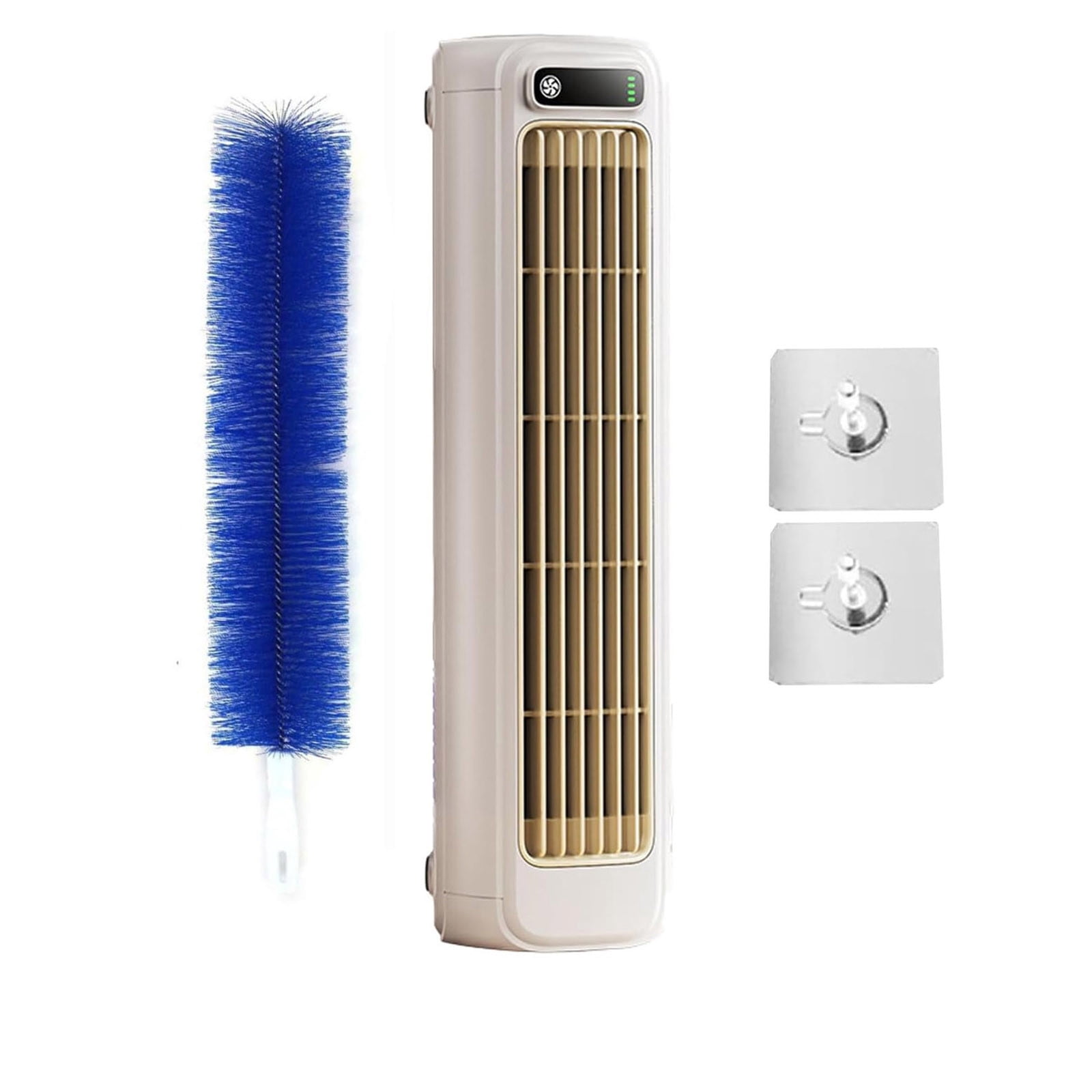 Hxlamzoo 2025 Upgraded Rechargeable Turbo Fan with Brush - Cordless Vaneless Tower Fan for Office, Kitchen, Desktop | 3 Speeds, 2000mAh Battery, Silent High Wind Cooling