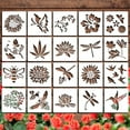 thumbnail image 1 of Hxlamzoo 20PCS Garden Fence Large Flower Stencils-DIY Decoration 2024 New Giant Reusable Floral Stencil for Painting On Wooden Wall Hedge Patterns, 1 of 6