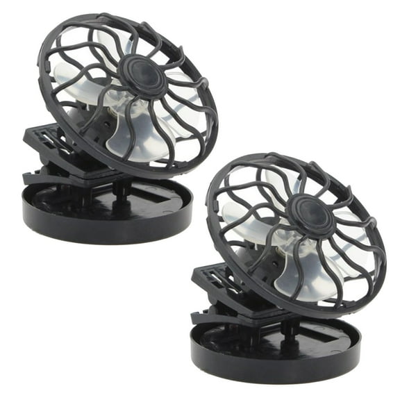 Hxlamzoo 2PC Solar Clip-On Hat Fan with Adjustable Brim Clip - Portable Sun-Powered Cooling for Outdoor Activities, Traveling, Fishing & Climbing