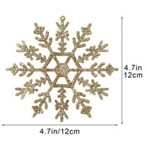 Hxlamzoo 3 Pcs Christmas Snowflake Ornaments 4.7 Inch Plastic Frosted Hollow Pendants for Tree Xmas Holiday Home Decorations