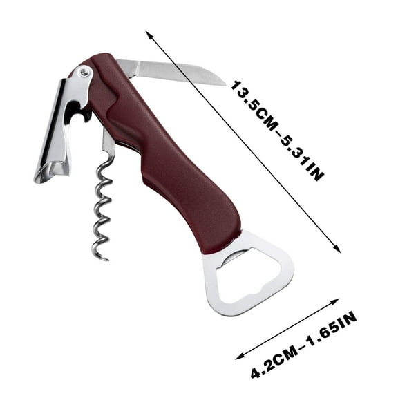 Hxlamzoo 3-in-1 Multifunctional Stainless Steel Corkscrew Bottle Opener - Portable, Ergonomic Design for Wine & Beer, Ideal Gift for Enthusiasts