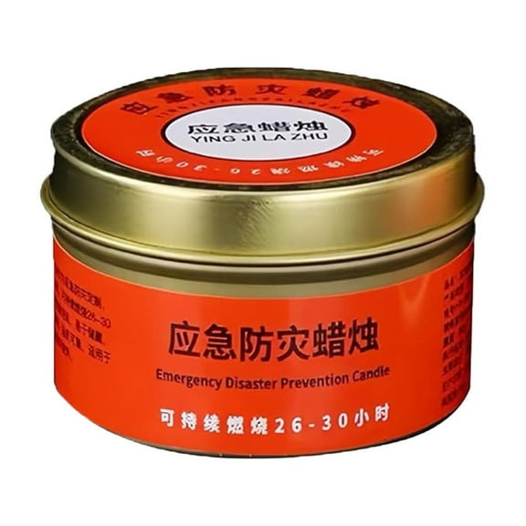 Hxlamzoo 30 Windproof Survival Candle in Iron Can - Odorless, Waterproof for Camping, Power Outages & Emergencies