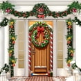thumbnail image 1 of Hxlamzoo 35x82 Inch Christmas Door Cover - Festive Elastic Holiday Door & Wall Decoration | Standard Size for Xmas Home & Party Decor, 1 of 6
