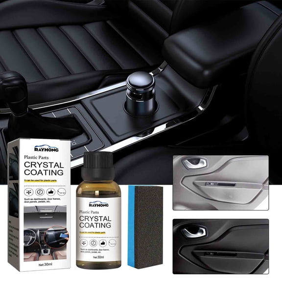 Hxlamzoo 3PCS Crystal Coating with A Sponge, Decontamination and Dust Removal, Isolate Stains, Form A Protective Film 30ML