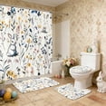 thumbnail image 1 of Hxlamzoo 4-Pc Easter Bunny Floral Bathroom Decor Set, Waterproof Polyester Multicolor Bathroom Accessories for Easter Holiday Decoration and Festive Home Decor, 1 of 6