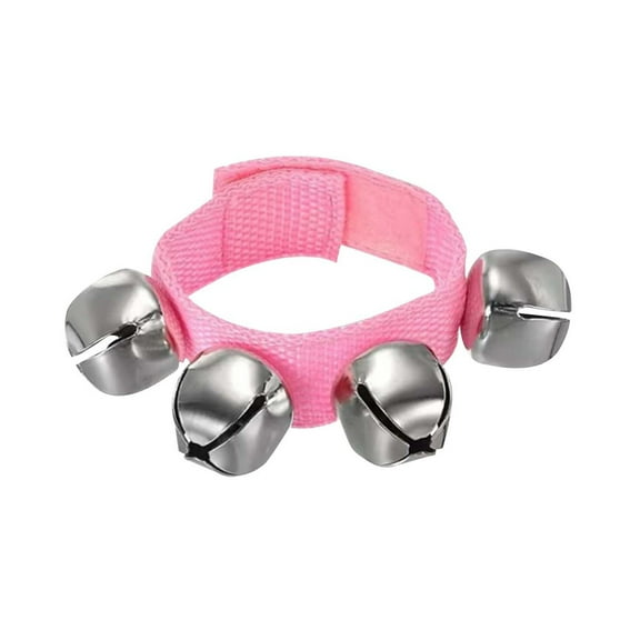 Hxlamzoo 4 Pcs Wrist Ankle Bells with Adjustable Nylon Strap, 8.7 Inch Metal Jingles Percussion Instruments for Christmas Parties, Music Events, Festive Home Decorations and Celebrations