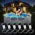 thumbnail image 1 of Hxlamzoo 6 Pack Color Changing Decorative Solar Pool Lights, Waterproof IP44, 1 of 9