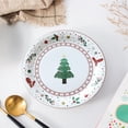 thumbnail image 1 of Hxlamzoo 7-Inch Shatterproof Disposable Christmas Paper Plates - Festive Tree Design for Holiday Parties & Family Gatherings (Eco-Friendly, White), 1 of 6