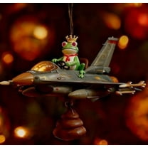 Hxlamzoo Acrylic Frog Christmas Ornament Hanging Pendant for Tree Decorations, Wreaths, Gift Topper, Xmas Home Party Supplies