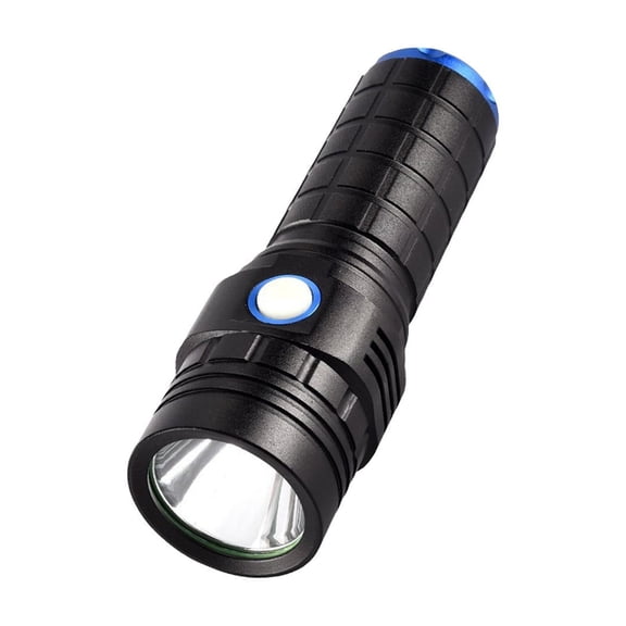 Hxlamzoo Adjustable Focus LED Flashlight - 500 Lumens High Brightness, USB-C Rechargeable, Waterproof for Hiking, Camping, Car Emergency (Aluminum Alloy)