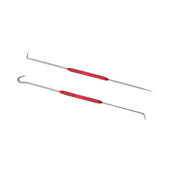 Hxlamzoo Aluminum Knurled Hook Pick Set 2-Piece - Professional O-Ring Removal Tool for Automotive/Industrial Repair, Durable Mini Hook Kit