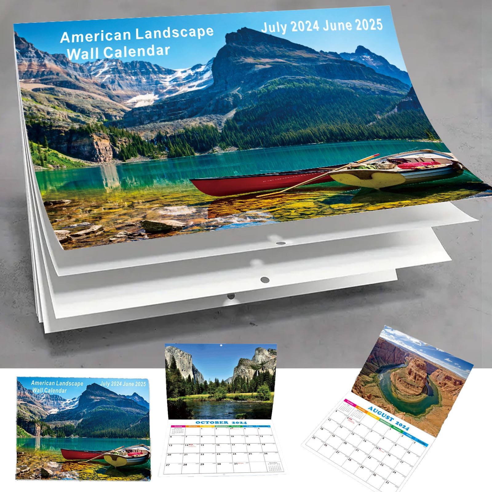Hxlamzoo American Landscape Wall Calendar July 2024-June 2025, 12 Beautiful Full-color 