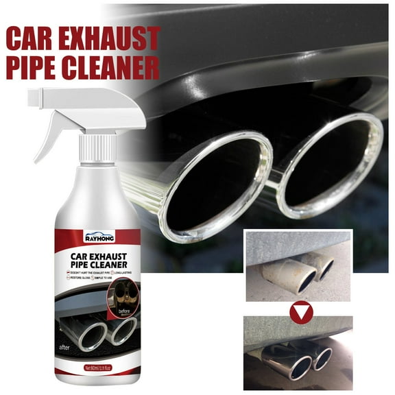 Hxlamzoo Automotive Exhaust Pipe Cleaner Rust Removal Carbon Deposition Removal Black Smoke Removal Automotive Motorcycle Maintenance Cleaner 60ML
