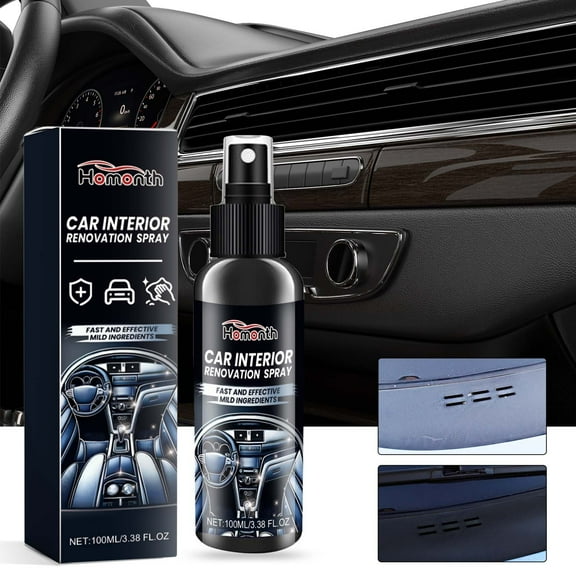 Hxlamzoo Automotive Plastic Refurbishment Spray Leather Panel Dashboard Refurbishment Automotive Paint, Gentle and Safe, Quick and Easy to Use, Long-lasting Results 100ml