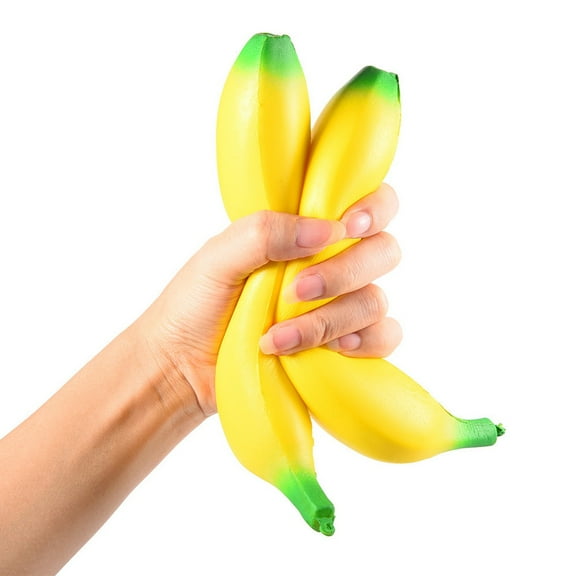 Hxlamzoo Banana Shape Stress Relief Toy, Soft Elastic Eco-Friendly Material, Cute Design for Adults Stress Relief, Gifts, Collection, and Home Decor