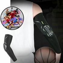Hxlamzoo Breathable Compression Arm Sleeves with Honeycomb Elbow Protection for Basketball, Football, Hiking & Cycling – Anti-Slip Design, Moisture-Wicking Polyester (Single)