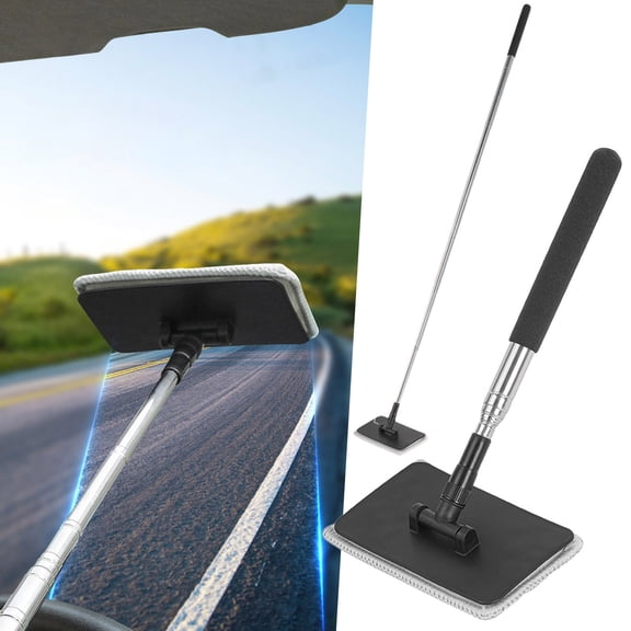 Hxlamzoo Car Front Windshield Cleaning Brush, Window Defogging Tool, Car Interior Dedusting Artifacts, Wiping Car Supplies