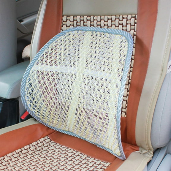 Hxlamzoo Car Seat Chair Back Cushion, Silk Waist Cushion, Mesh Lumbar Back Brace, Hot Summer Essential