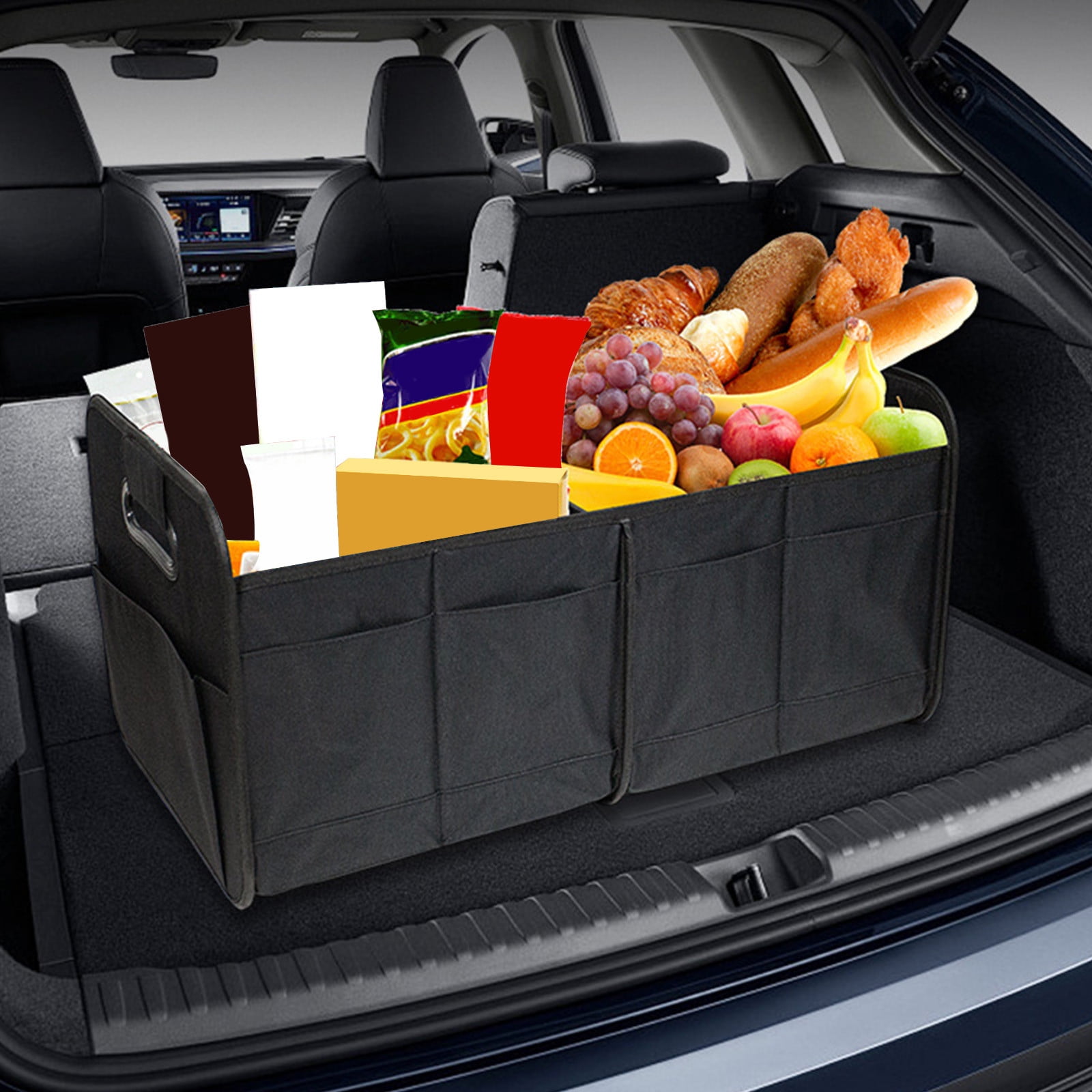 Hxlamzoo Car Trunk Organizer 68L Large Capacity Sturdy Luggage Storage ...