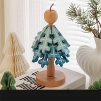 Hxlamzoo Christmas Tree Insulated Mat Solid Wood Heat Resistant Trivet 8-inch Tree-shaped Hot Pads for Kitchen Counter Dining Table Home Decoration Xmas Holiday Decor