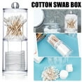 thumbnail image 1 of Hxlamzoo Clear Acrylic Make Up Organizer Box Double Deck Dresser Container Case with Lid for Jewelry Cosmetic Bathroom Storage Holder for Cotton Ball and Swab, Cotton Pad , Q-tip, 1 of 9