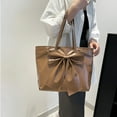 thumbnail image 1 of Hxlamzoo Clearance Big Bow Women Bag New Women's Handbag Large Capacity Shoulder Bag Advanced Texture Retro Tote Bag For Women Combining Practicality And Fashion 2025 Summer Saving, 1 of 7