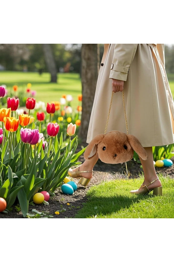 Clearance Easter Plushs Bunnys Bag Crossbody Bag Small Backpack Big Head Bunny Ear Bag Holiday Decoration Storage 2025 Summer Saving