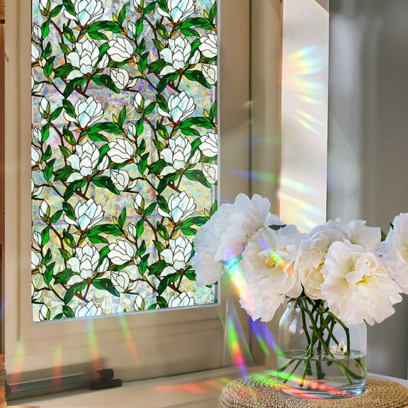 Hxlamzoo Double-sided Color Static Cling Birds Repellent Window Film, Easy Install Removable No Glue, for Home Office Windows Protection and Decor