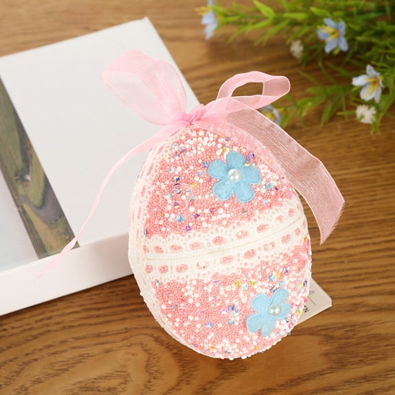 Hxlamzoo Easter Foam Eggs in Blue, Pink, Yellow for Party Decoration Arrangement, Holiday Home and Gift Supplies