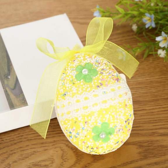 Hxlamzoo Easter Foam Eggs in Blue, Pink, Yellow for Party Decoration Arrangement, Holiday Home and Gift Supplies