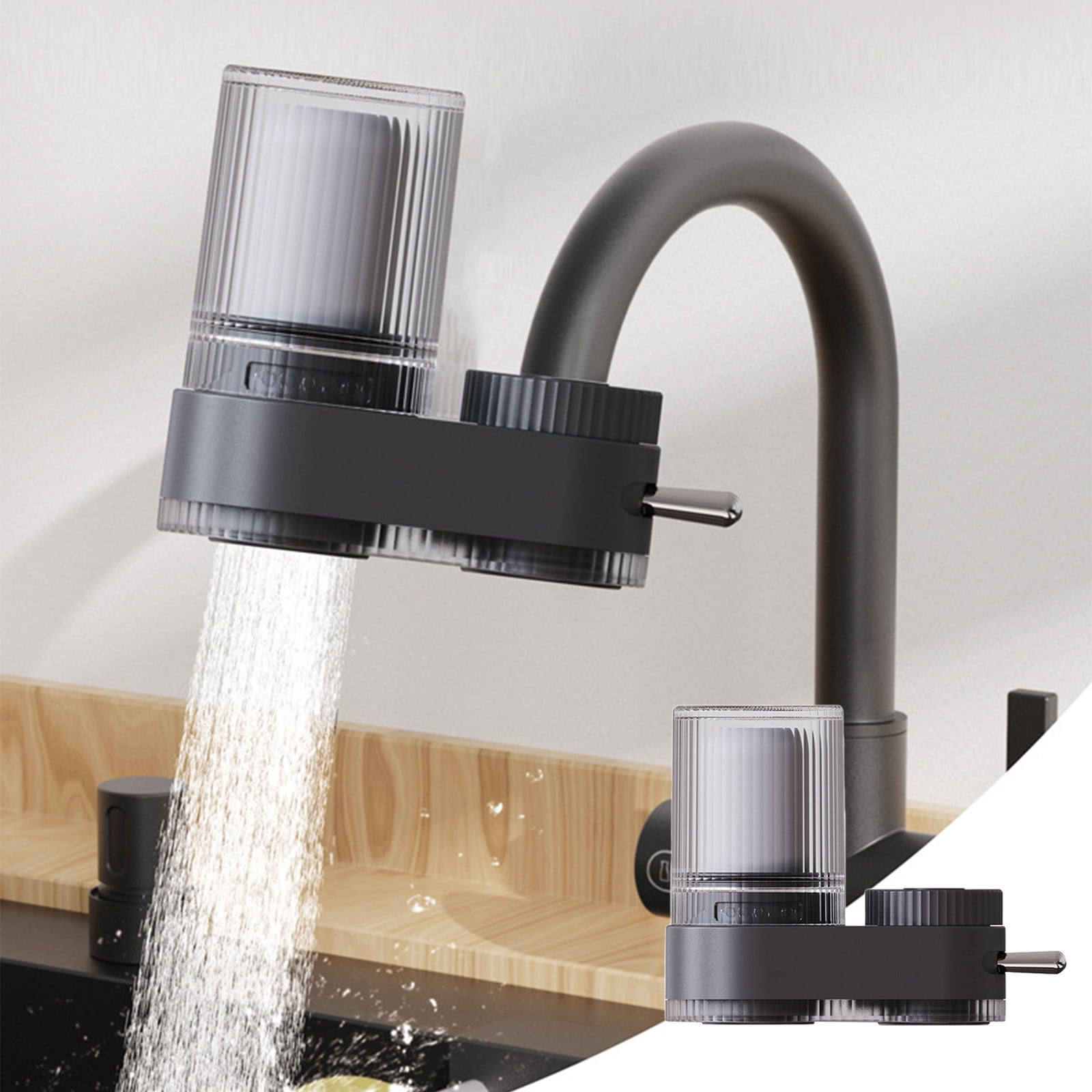 Hxlamzoo Faucet Water Filter for Sink, Water Purifier with Highprecision Cartridge for Bathroom