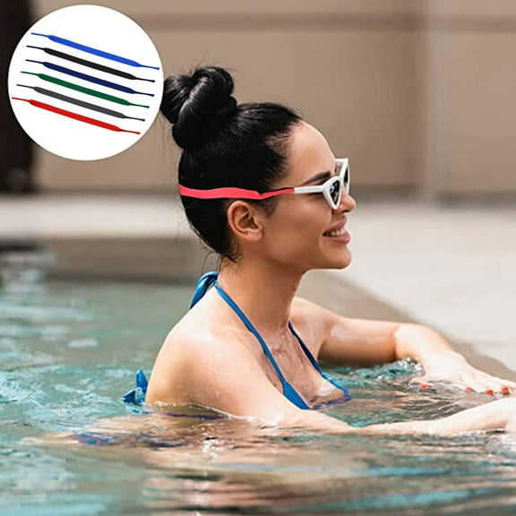 Hxlamzoo Floating Glasses Straps Neoprene Adjustable Sunglass Holder for Swimming, Surfing, Outdoor Activities - 6 Pack (Blue, Black, Navy, Green, Gray, Red)