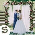 thumbnail image 1 of Hxlamzoo Floral Garland Pink Rose Vines Artificial Flowers, Silk Fake Flower Vines Hanging Rose Ivy for Wedding Arch Garden Background Engagement Ceremony Reception Decor 2.2M, 1 of 6