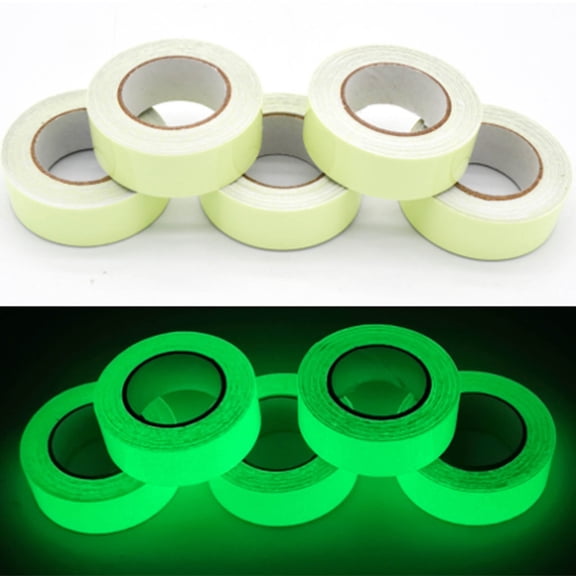 Hxlamzoo Glow in the Dark Self-Adhesive Tape - 1cm Wide Luminous Strips for Stage & Home Decor, High-Quality Night Glow Tape