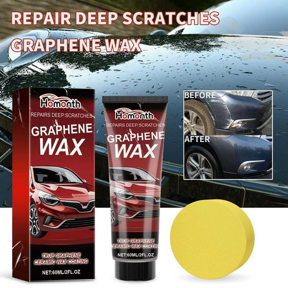Hxlamzoo Graphene Wax Car Scratch Repair Paste, Car Scratch Repair Paste, Car Paint Scratch Repair, Car Wax To Hide Scratches 60ml