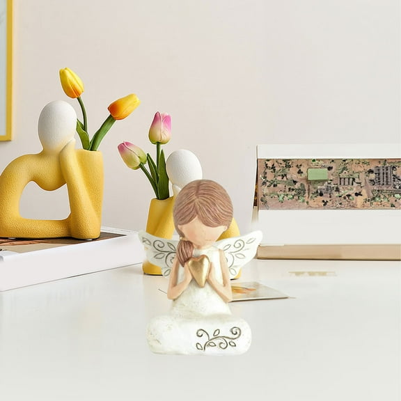 Hxlamzoo Guardian Angel Statue, Praying Angel Figurines for Women for Easter Home Decor Ornament Memorial Gifts