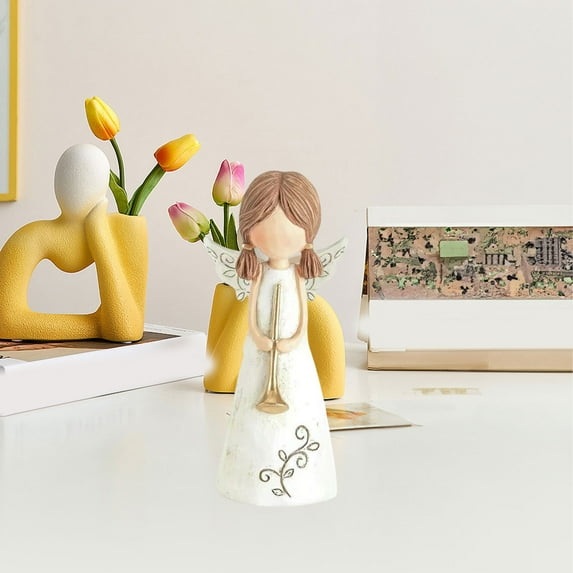 Hxlamzoo Guardian Angel Statue, Praying Angel Figurines for Women for Easter Home Decor Ornament Memorial Gifts