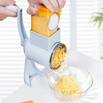 Hxlamzoo Hand Crank Multifunctional Nut Grinder & Cheese Shredder - Portable Aluminum Alloy Crusher for Nuts, Chocolate, Vegetable Purees with Thickened Steel Blade (440g Lightweight)